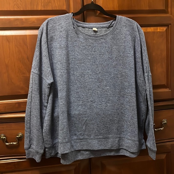 Blue drop-shoulder sweater - Picture 1 of 3
